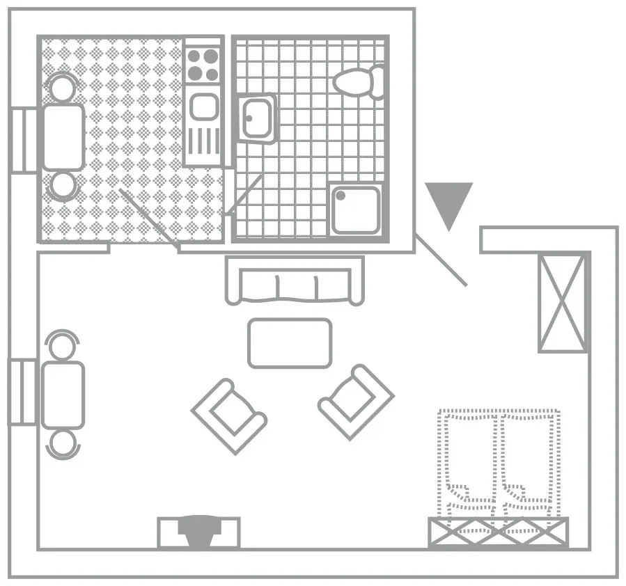 Grundriss Blauer Salon